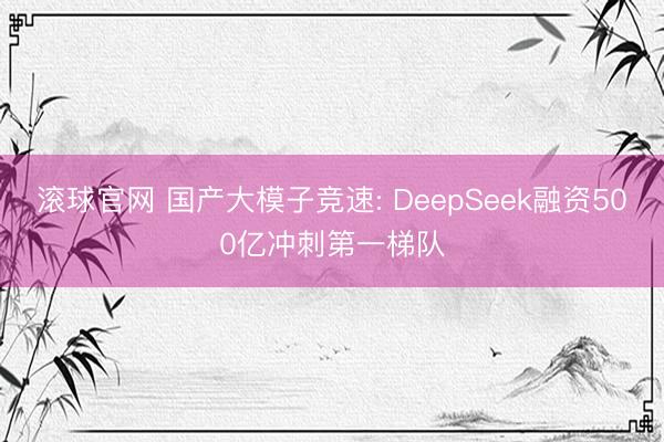 滾球官網 國產大模子競速: DeepSeek融資500億沖刺第一梯隊