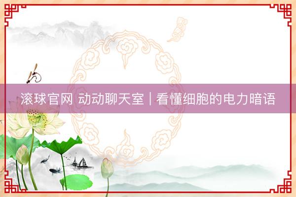 滾球官網 動動聊天室 | 看懂細胞的電力暗語