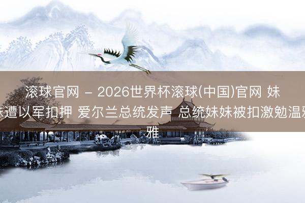 滾球官網 - 2026世界杯滾球(中國)官網 妹妹遭以軍扣押 愛爾蘭總統發聲 總統妹妹被扣激勉溫雅