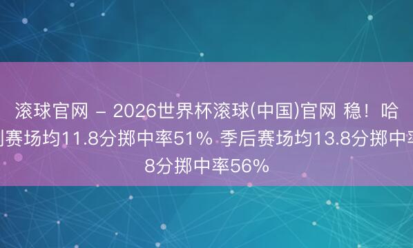 滾球官網 - 2026世界杯滾球(中國)官網 穩！哈珀成例賽場均11.8分擲中率51% 季后賽場均13.8分擲中率56%