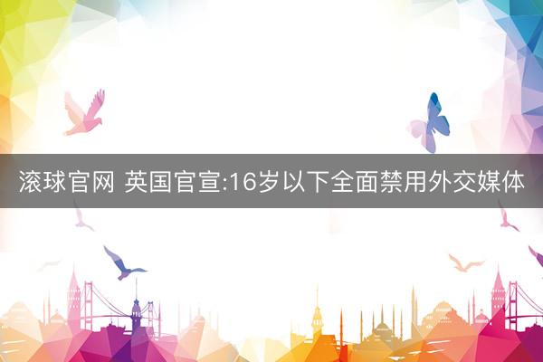滾球官網(wǎng) 英國(guó)官宣:16歲以下全面禁用外交媒體