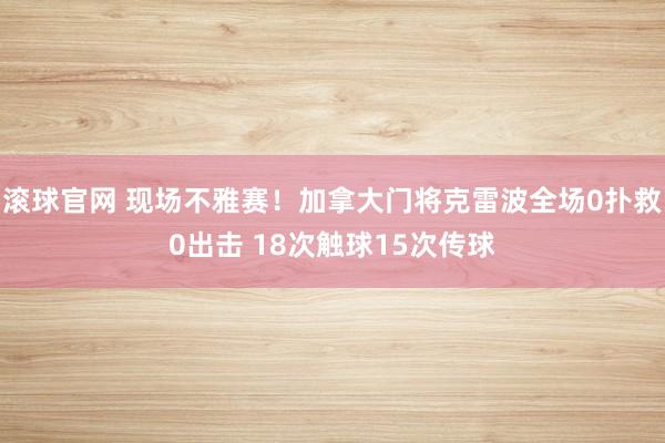 滾球官網 現場不雅賽！加拿大門將克雷波全場0撲救0出擊 18次觸球15次傳球
